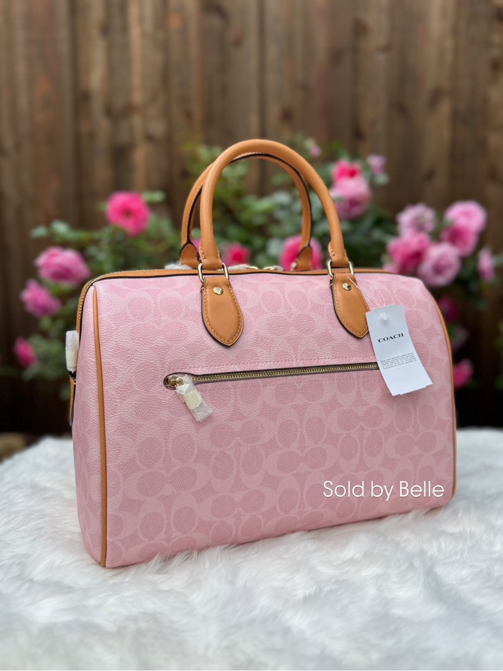 NWT Coach Large Rowan Powder Pink Purse ‼️LAST ONE - Picture 3 of 4